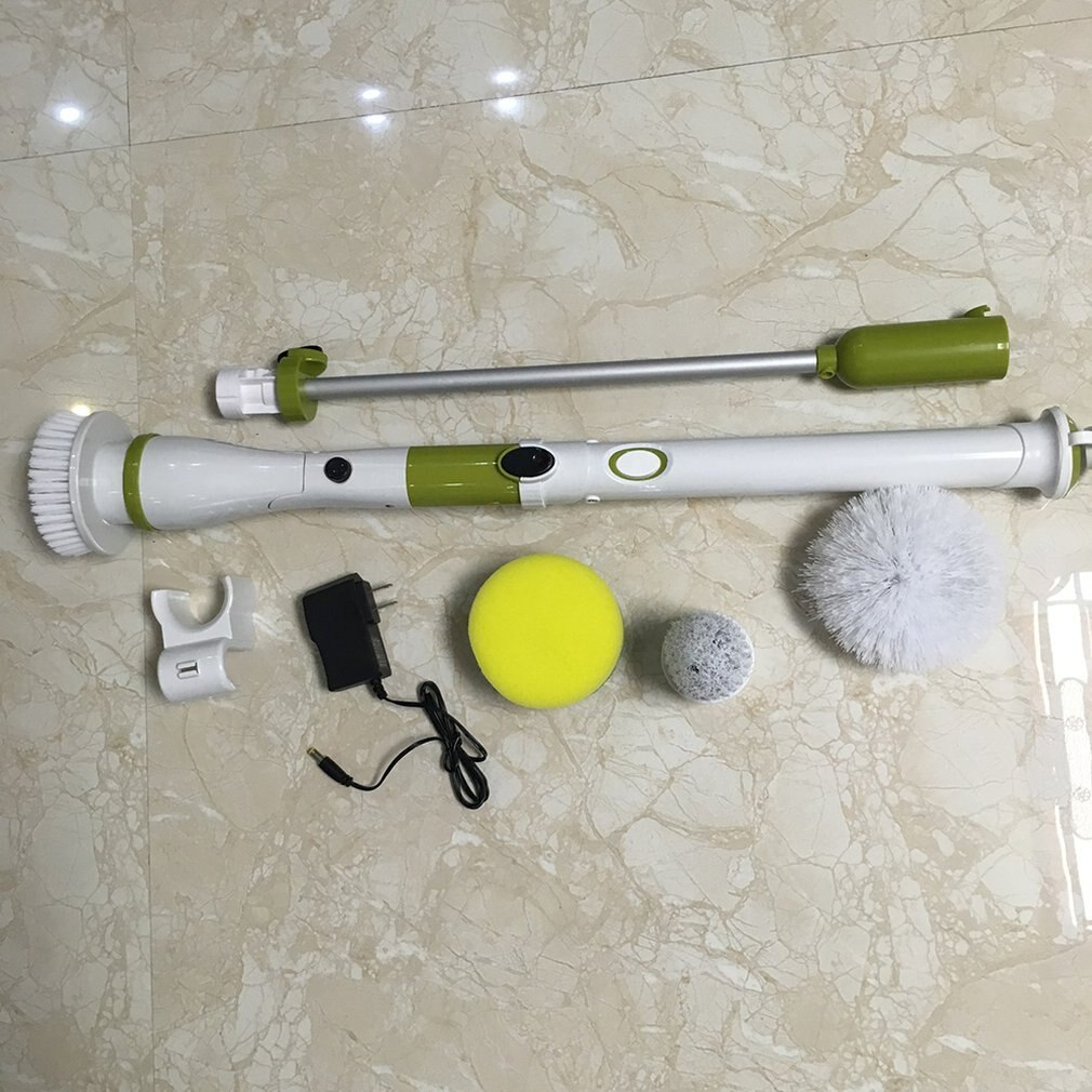 Wireless Electric Cleaning Brush Rotate Mop Automatically Silicone ABS Aluminum Long Handle Telescopic Home Use