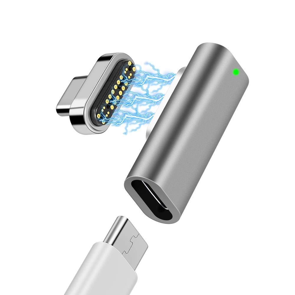 Magnetisk usb c adapter 9 ben 20 ben 24 ben type c stik usb  pd 100w hurtig opladning 10 gbp/s data for mere type c enhed: 24 ben type 2