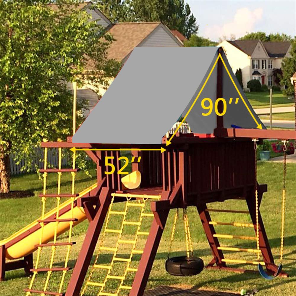 Swingset Shade Waterproof Roof Canopy 132 X 226CM Gardening Facilities Garden Swing Shade Awning Tarpaulin For Garden Playground