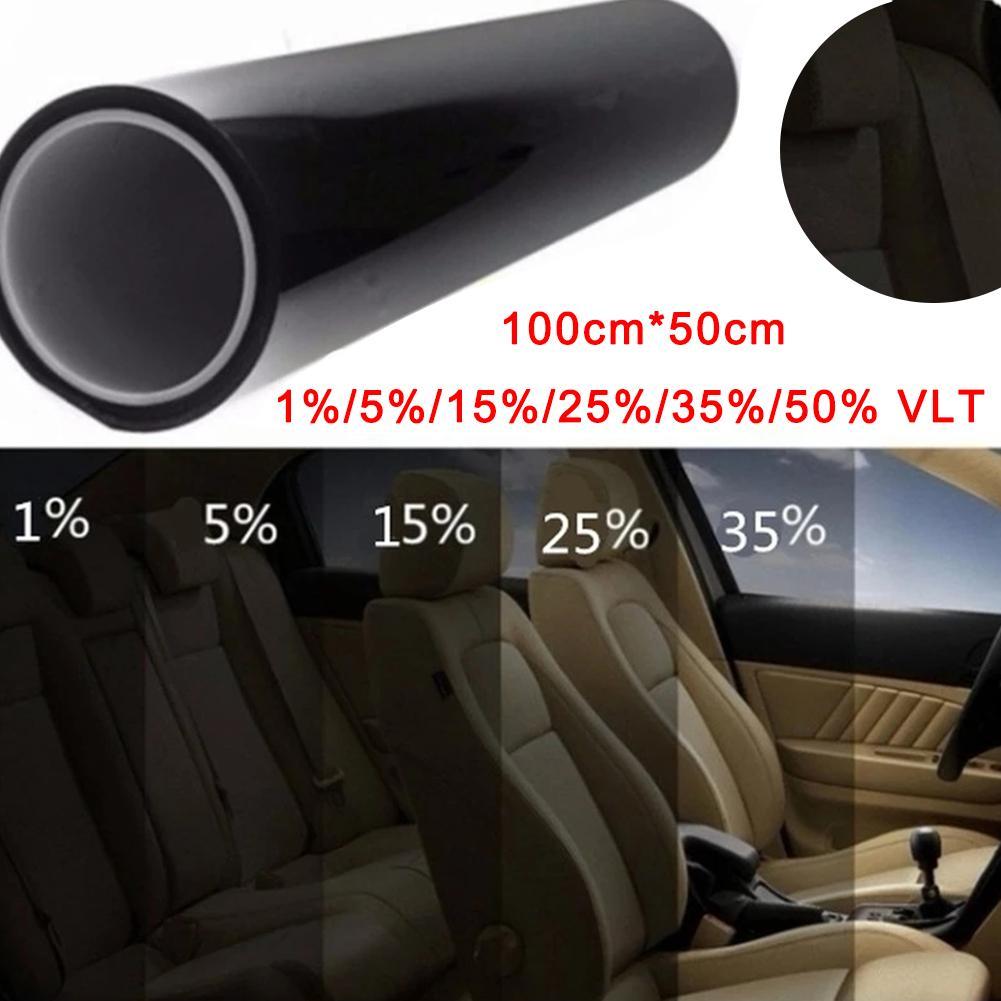 50cm X 100cm 1/5/15/25/35/50% VLT Window Tint Film Glass Sticker Sun Shade Film for Car UV Protector foils Sticker Solar Films