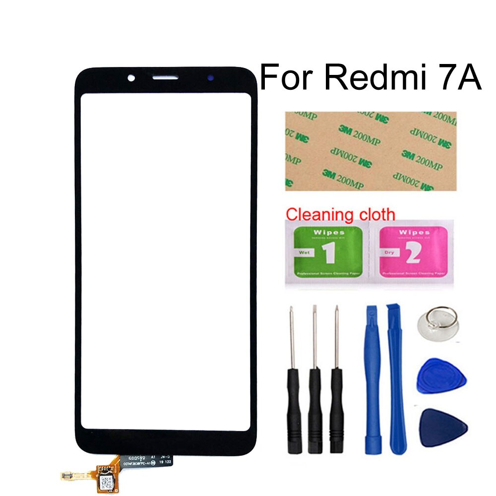 7A Touch screen For Xiaomi Redmi 7 7A Touch Screen Digitizer Sensor Glass Panel Replacement: 7A Black Tool