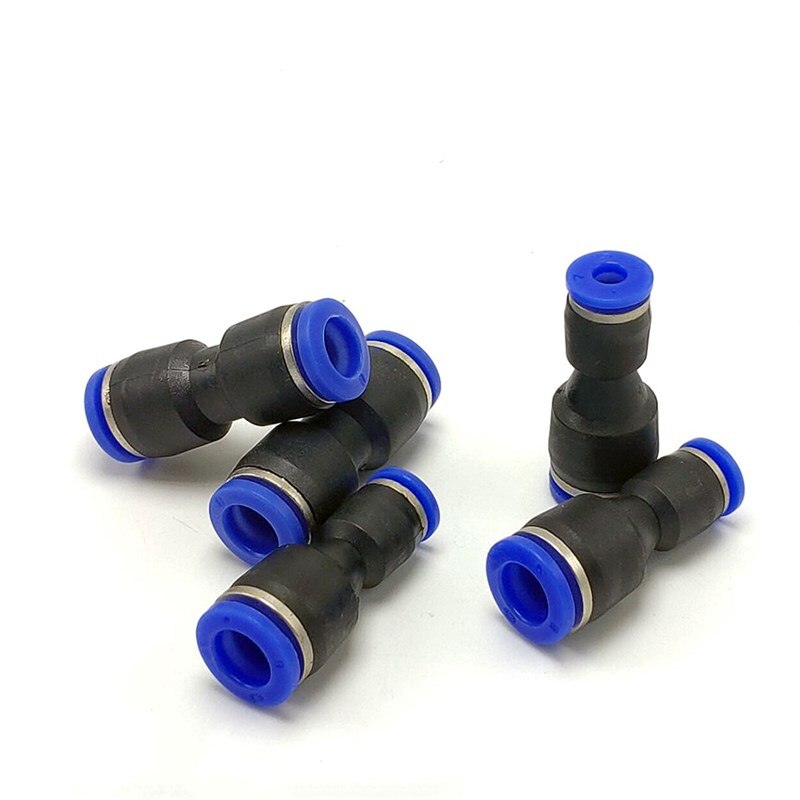Encaixes pneumáticos que encaixam o plutônio plástico do conector 4mm 6mm 8mm 10mm para o impulso do tubo da mangueira da água do ar na conexão rápida reta do gás