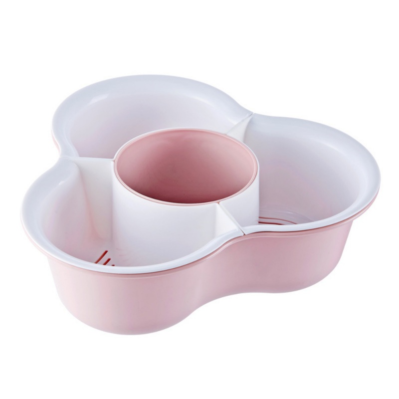 Fregadero de plástico de doble plato para lavar cesta para vegetales plato de fruta fregadero de drenaje de cocina cesta de almacenamiento a: A2