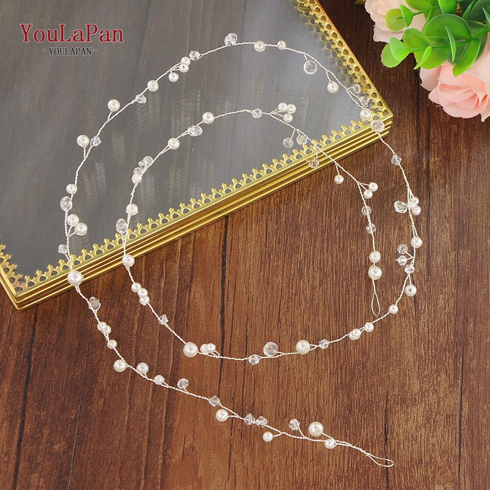 Youlapan bruidstiara bruidshaarwijnstok bruidshaaraccessoires handgemaakte bruidshoofdband bruidshaarsieraden  hp98