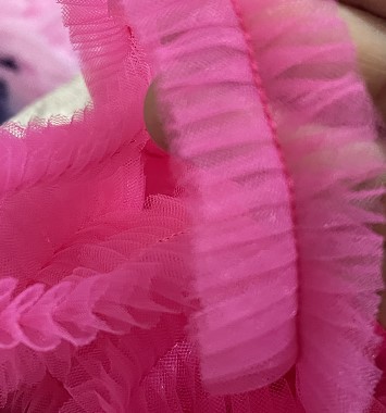44 Meter 3 cm breiter, plissierter Spitzenbesatz, Stickerei, Rüschen, Organza-Kante zum NäHenne, Brautkleid, Kostüm, Dekoration, Basteln: Antikes Durcheinander