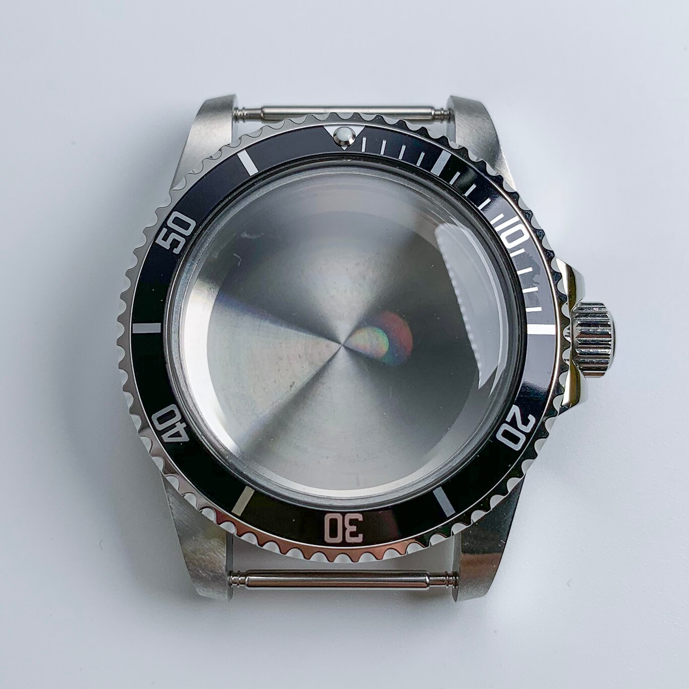 Horloge 1960 Automatische Rvs Horlogekast 40Mm Vintage NH35 Beweging Acryl Halfronde Spiegel Lichtgevende Handen Vervanging: D6