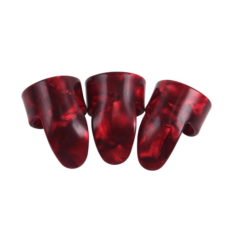 1/3 Uds. Púas de guitarra para dedo pulgar, mediador de celuloide, púas para guitarra, bajo, guitarra acústica, accesorios para guitarra eléctrica: Castaño