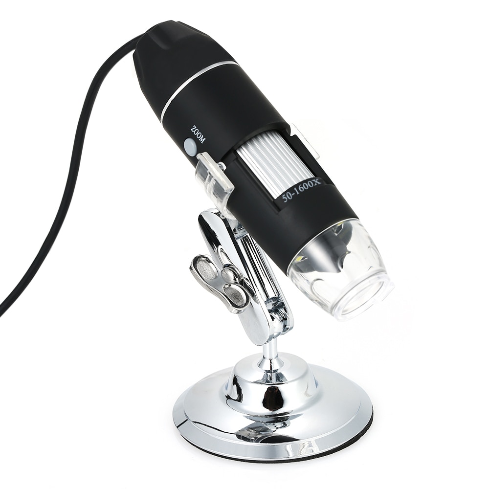 Usb digitale microscoop kkmoon 1000x 1600x 8 led vergroting endoscoop camera met metalen standaard digitale microscoop microscopio