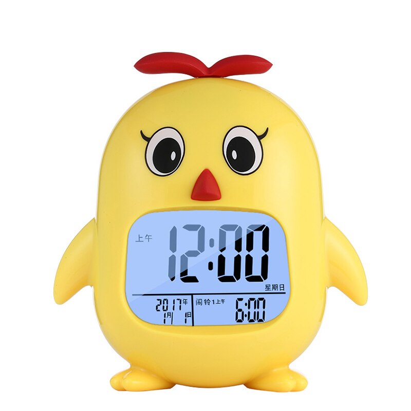 Dessin animé mignon horloge numérique Led lumineux électronique bureau alarme chambre Date température numérique horloge Zegar Led horloge à la maison DB60SZ: style1