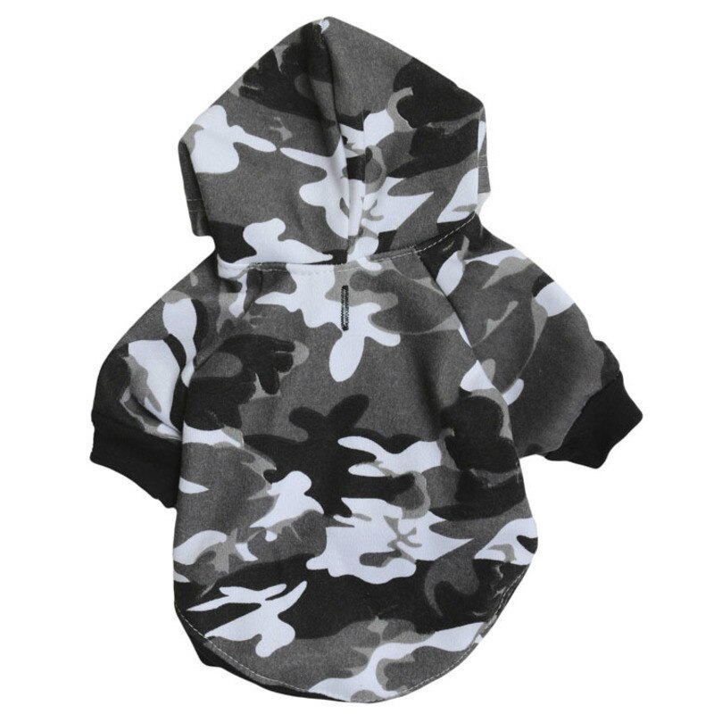 Chien de compagnie carlin bouledogue français vêtements sweat à capuche Camouflage tissu confortable adapté pour automne et hiver chiot manteau