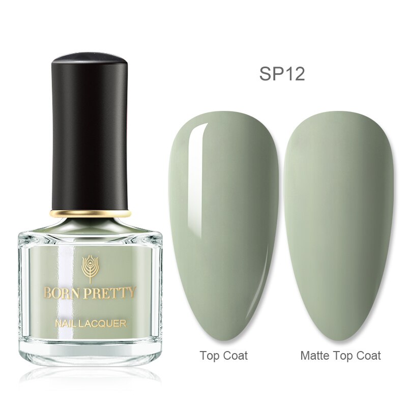 Geboren Pretty Nagellak Peel Off Nagellak Nail Kleur Voor Nail Art Manicuring 6Ml Matte Effect Nodig matte Jas: BP-SP12