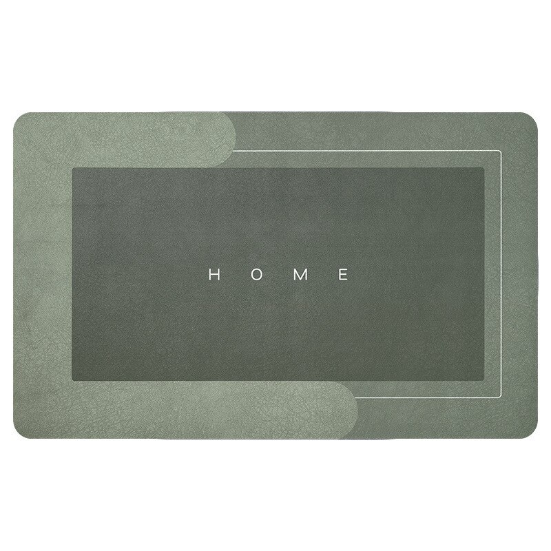 Super Absorberende Vloermat Sneldrogend Badkamer Tapijt Keuken Olie-Proof Napa Huid Bad Mat Moderne Eenvoudige Niet-slip Vloermatten: Rectangle Green / 50x80cm
