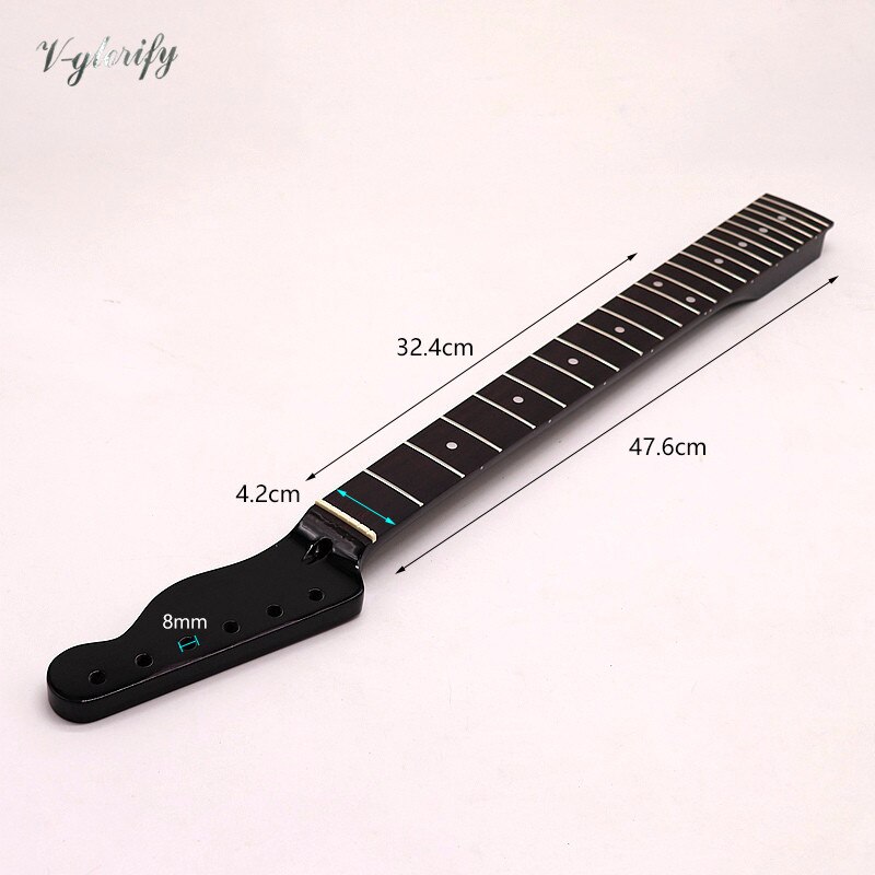 High gloss 6 string TL guitar neck Canada maple TL neck 22 frets rosewood fingerboard guitar neck black