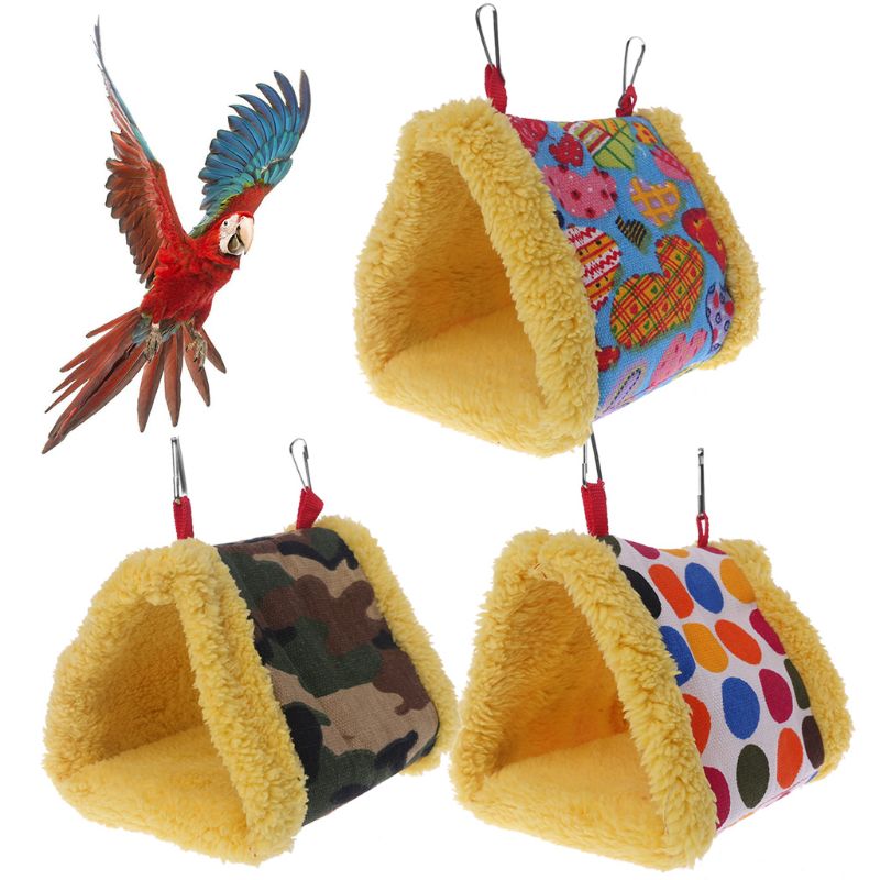 Winter Warm Pluche Vogel Papegaai Hangmat Kooi Opknoping Bed Cave Huis Swing Nest Tent Vogel Benodigdheden C42
