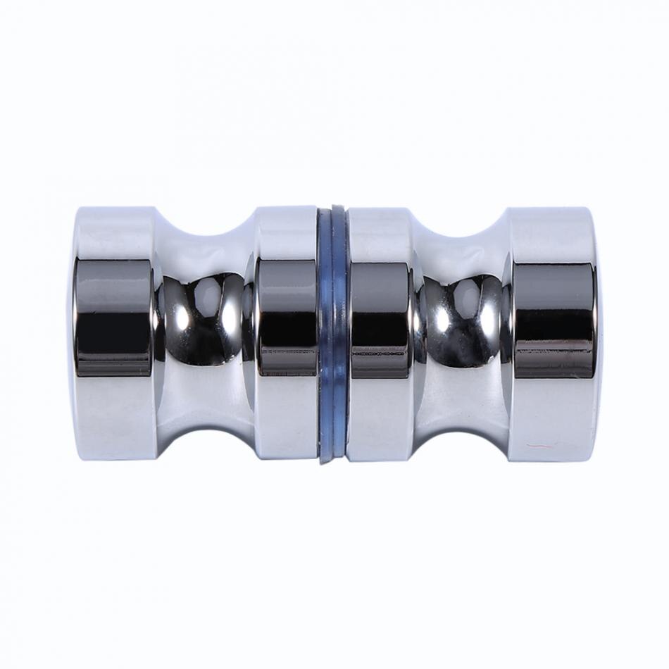 Aluminum Alloy 1.1" Dia Single Glass Door Knob Bathroom Shower Cabinet Handle w/ Screw Bathroom Door Handles For Interior Doors