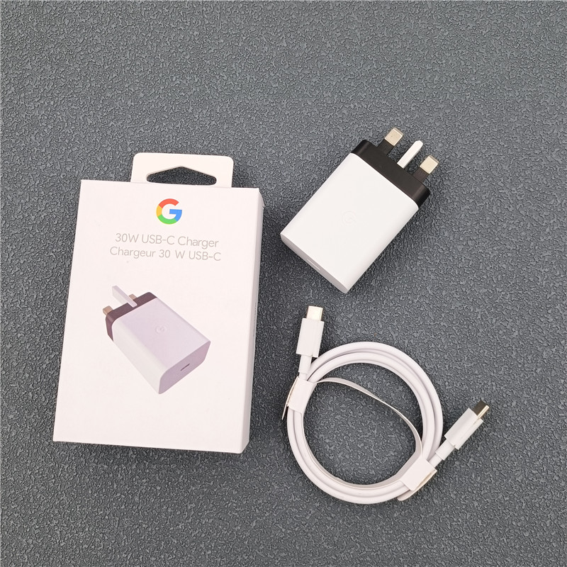Original 30w- oplader til google pixel 9 8 7 pro  xl 3 4a hurtigopladning eu/us/uk strømadapter kompatibel med usb-c-enheder: Jp