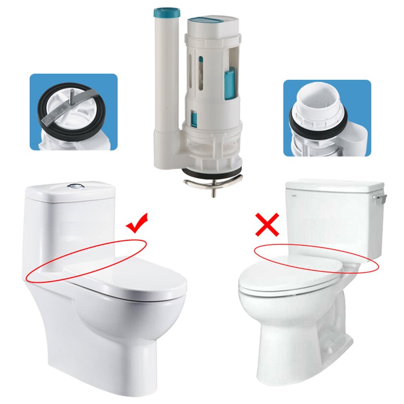 Toilet vandtank dobbelt skyl trykknap cistern sifonventil kits wc toilet