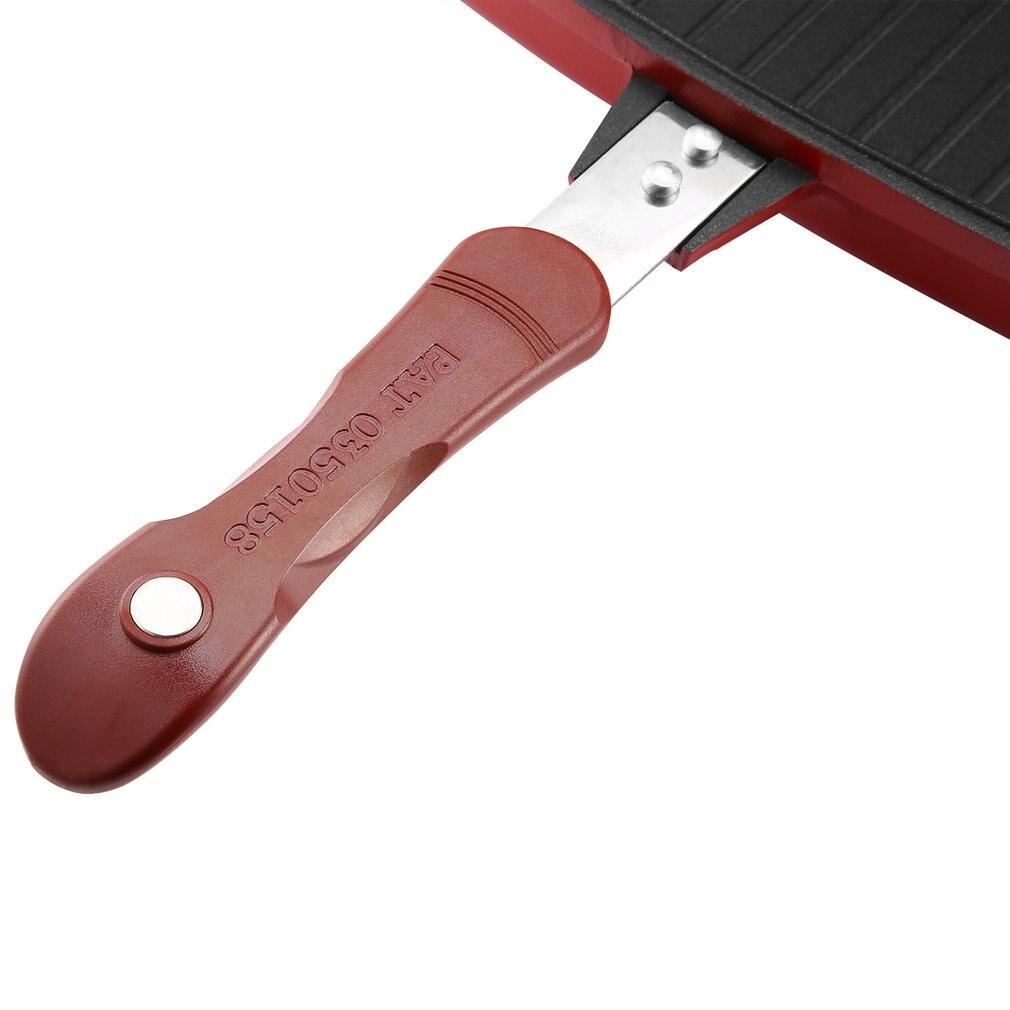 32CM Double Side Grill Frying Pan Non-Stick Barbecue Cooking Tool Home DIY Grill Pan Pancake Pan Rectangular Pancake Maker