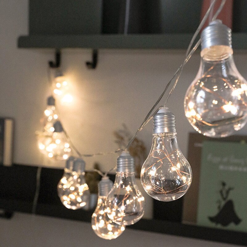 4M 10 lampen LED-kerstverlichting Lamp Batterij Power Garland Lamp Light String Kerst Bruiloft Slaapkamer Woonkamer Tuin Decor: Warm White