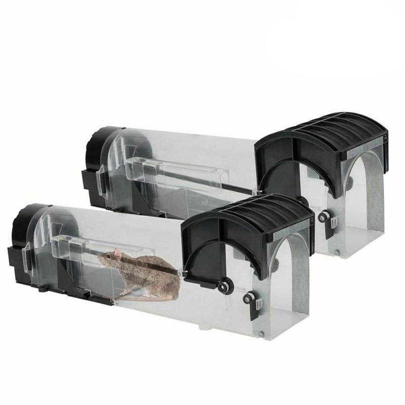 Automatic Mice Trap Indoor Rat Trap Perspective Mouse Trap Bait Box Household Clip Mouse Cage Plastic Rat Trap Safety Mousetrap