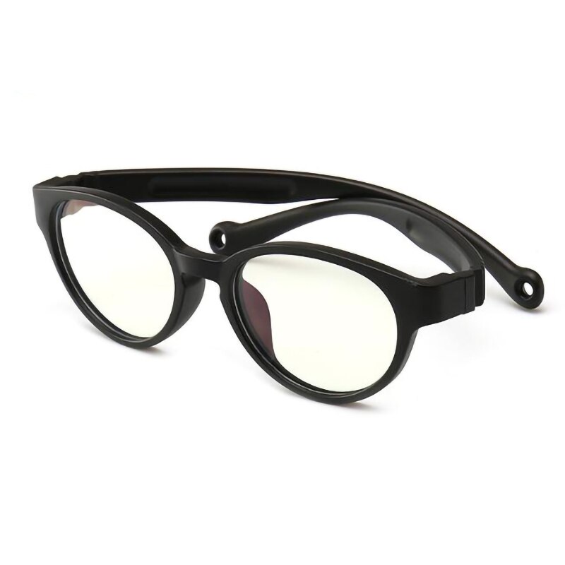 Ggovo Children's Anti-Blue Optical Glasses Boy's Computer Game Goggles Kids' Flat Lens Eyeglasses Youth Myopia Silicone Frames: C4