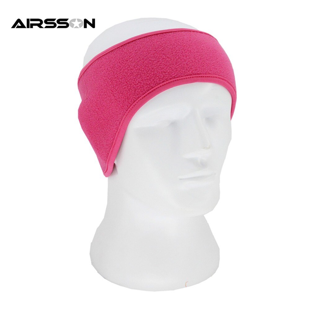 Diadema para ciclismo al aire libre, orejeras de lana cálidas de invierno, protección contra el viento para los oídos, tapa con gancho y lazo para la cabeza para hombres y mujeres: Pink