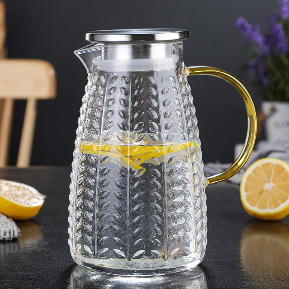 Large Capacity Clod Water Pot Glass Cold Water Bottle Cold Drink Kettle Beverage Kettle household ice water kettle summer kettle