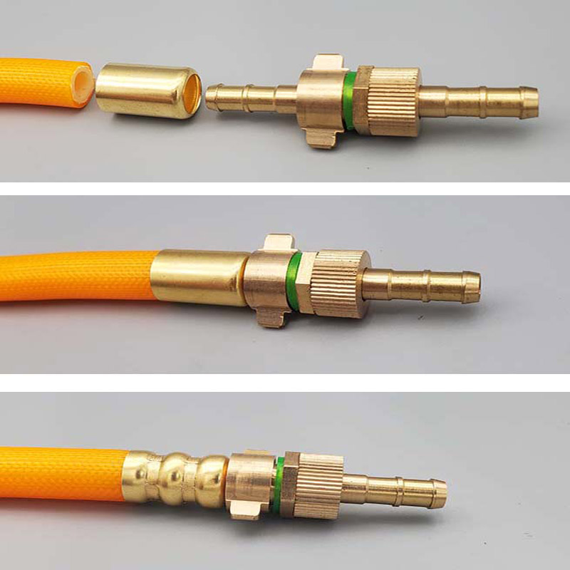 50 Stks/partij Grote Grootte Pijp Persmachine Vaste Koperen Mouw Hoge Druk Soft Tube Lock Klemmen Bestrijdingsmiddel Spuit Connectors