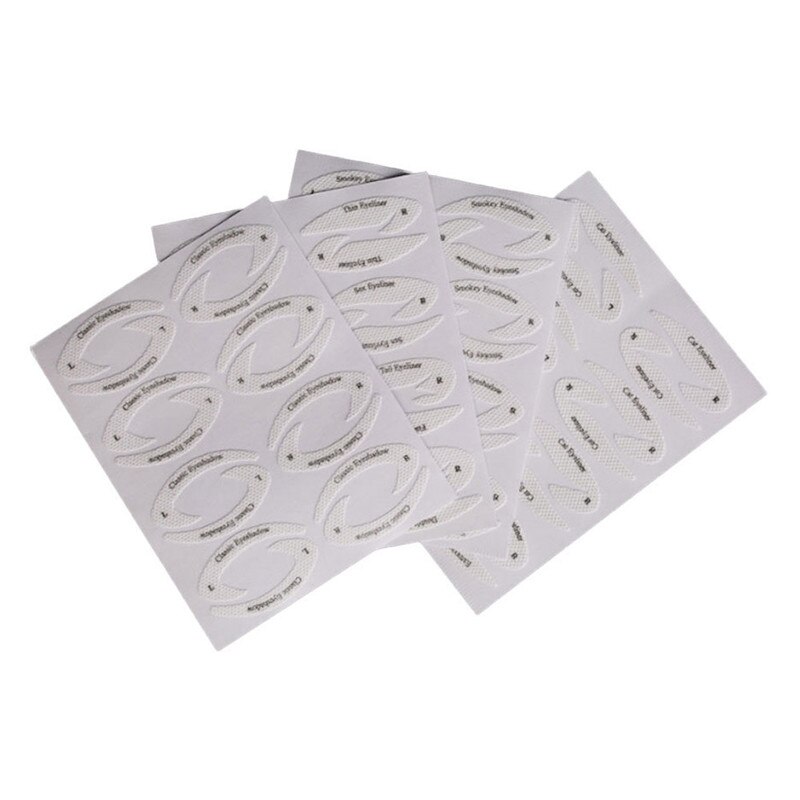 Non-woven Eye Makeup Stencils Eyeliner Template Shaping Tool Eyebrows Eye Shadow Makeup Template Tool Stickers Card Lazy Useful: 4 PCS