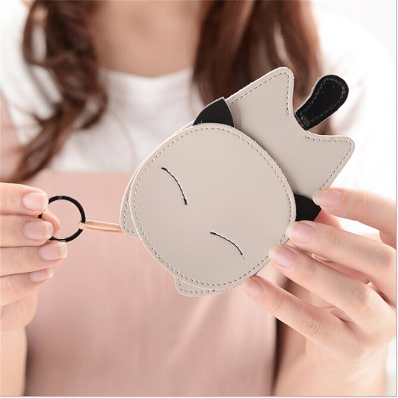 3 kolor kot kreskówkowy etui na klucze kobiety brelok organizator torba kobieta klucz samochodowy dziewczyna gospodyni dobrej jakości brelok przypadku: szary