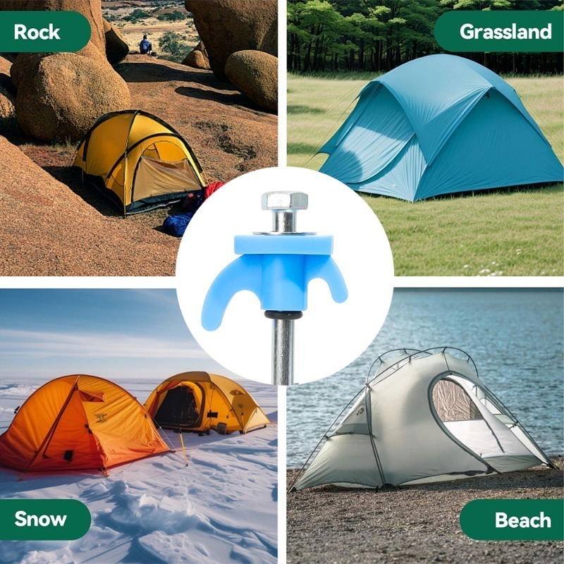 10/2 Stuks Metalen Tent Spikes Camping Haringen Boor In Grond Ankers Zware Spiraal Schroef Met Hex Socket Stakes camping Stakes