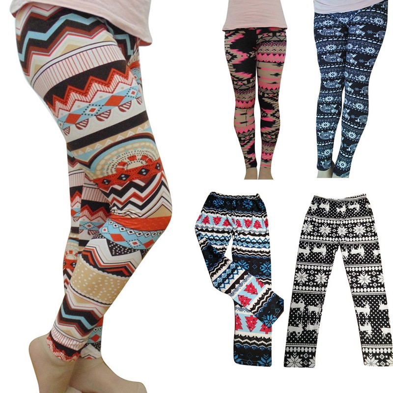 Calofe Vrouwen Herfst Leggings Meisje Winter Legging Bottoms Sneeuwvlok Kerst Herten Print Leggings Vrouwen Kleding Jeggings