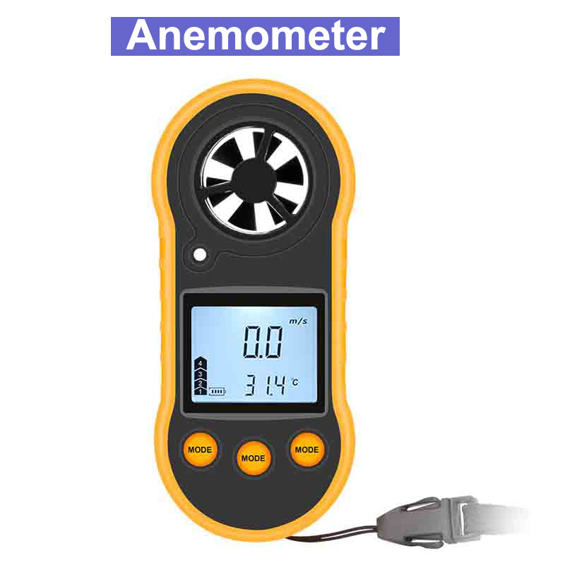 Gm818 kannettava tuulimittari anemometro lämpömittari tuulennopeusmittari tuulimittari 30m/ s lcd digitaalinen käsityökalu: Default Title