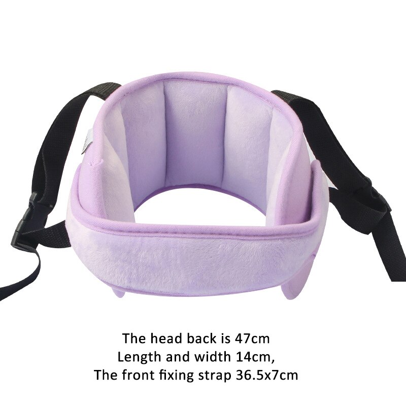 1 stk baby børn justerbar bilsæde sovepude til baby børn nakkestøtte fast hovedstøtte sikkerhed sovepuder: Lilla