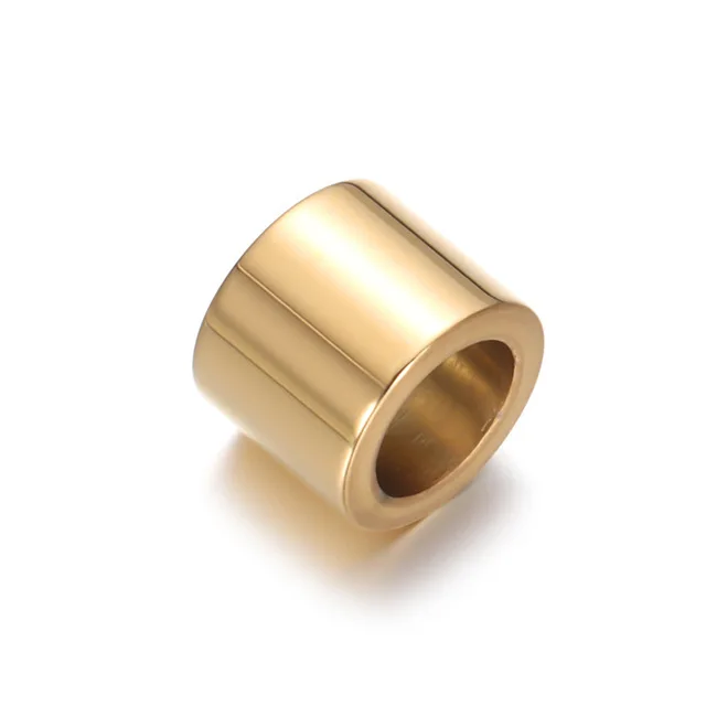 1piece Stainless Steel 6.5mm Hole Size Spacer Hair beard Beads DIY Paracord Knife Lanyard Jewelry Accessories Bracelet Making