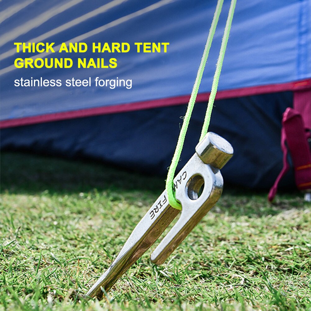 Tent Stakes 10 Pack Ground Anchors Tent Pegs, 5.7in T-vorm Spiraal