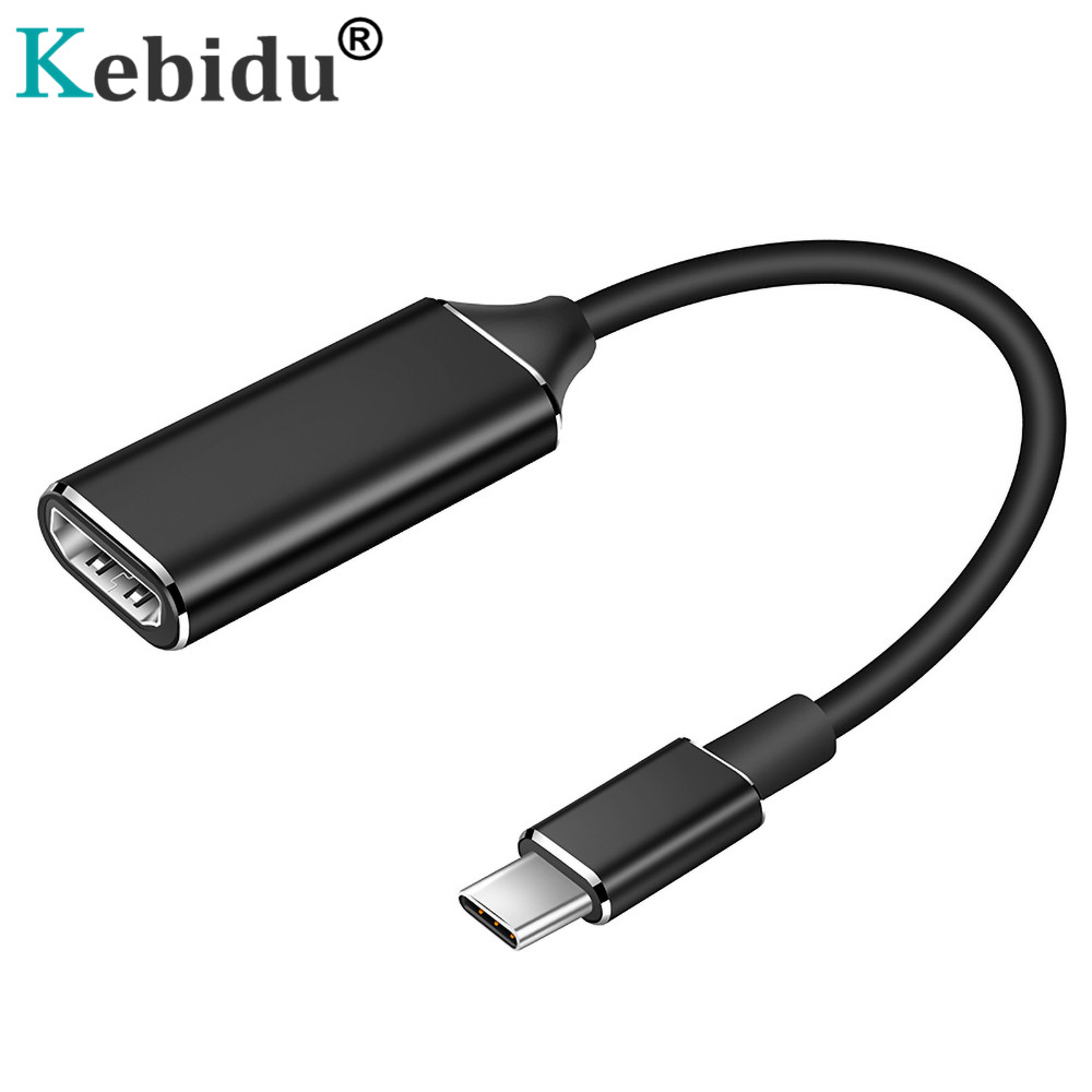 KEBIDU USB 3.1 Naar HDMI Adapter Man-vrouw Converter 4k 30hz Usb Type C Naar Hdmi Kabel adapter Voor PC Computer TV Display