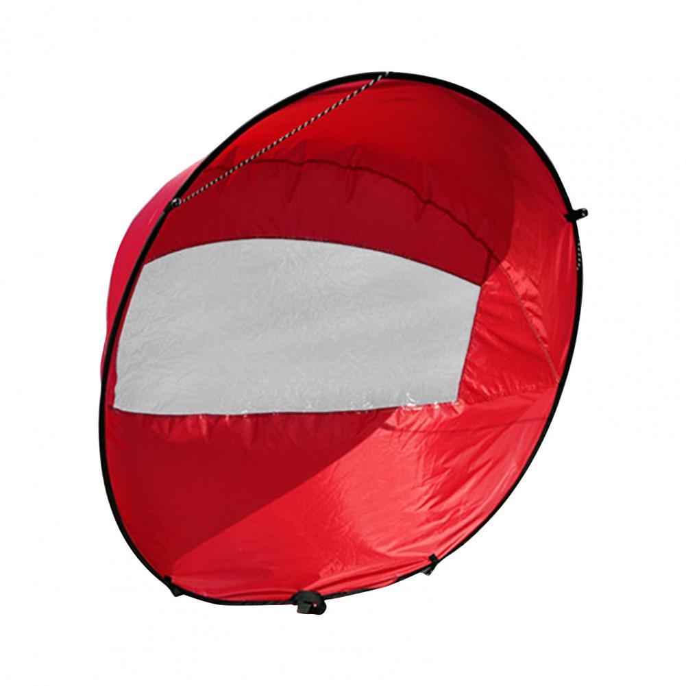 Wind Sail with Clear Window Perfect Protection Foldable Ultralight Summer Surfing Downwind Sail for Kayaking: Red