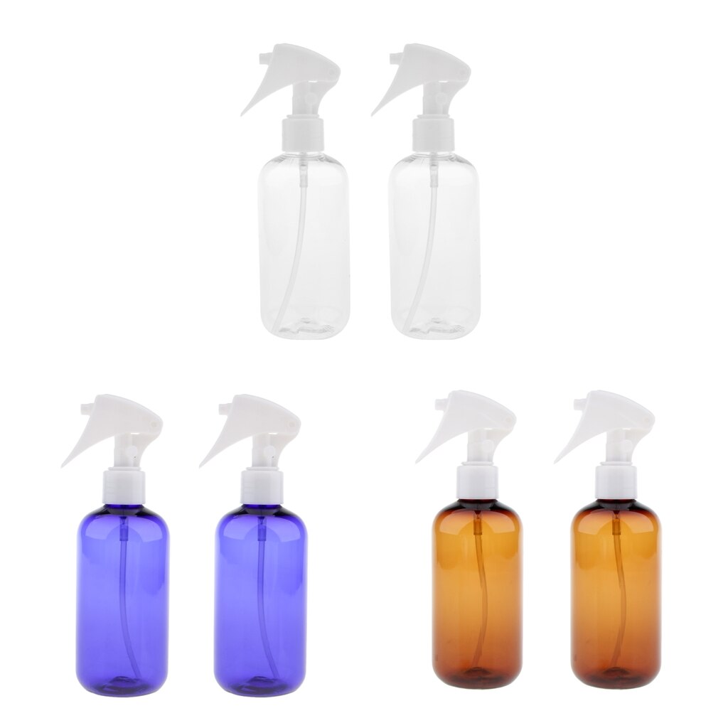 Plastic Spray Flessen, 250Ml Ronde Lege Flessen Met Witte Trigger, Fijne Mist Spuit, Navulbare Containers
