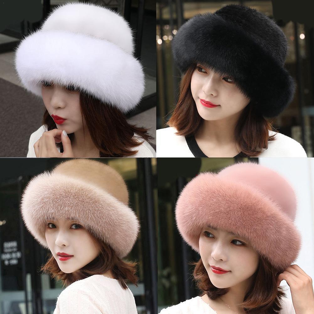 Winter Women Hat Soft Fluffy Faux Fur Hats Thicken Warm Hat Thick Beret Ladies Hat Winter Headgear