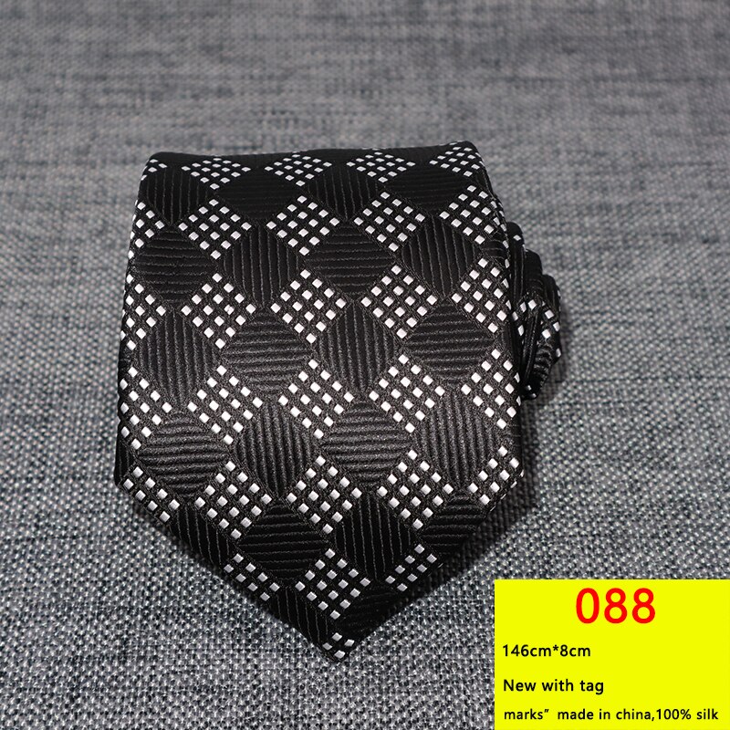 Cravates à fleurs pour hommes, 8CM, gravata corbatas, formelles en soie, Cravate Jacquard pour marié, fête de mariage, Business: 088