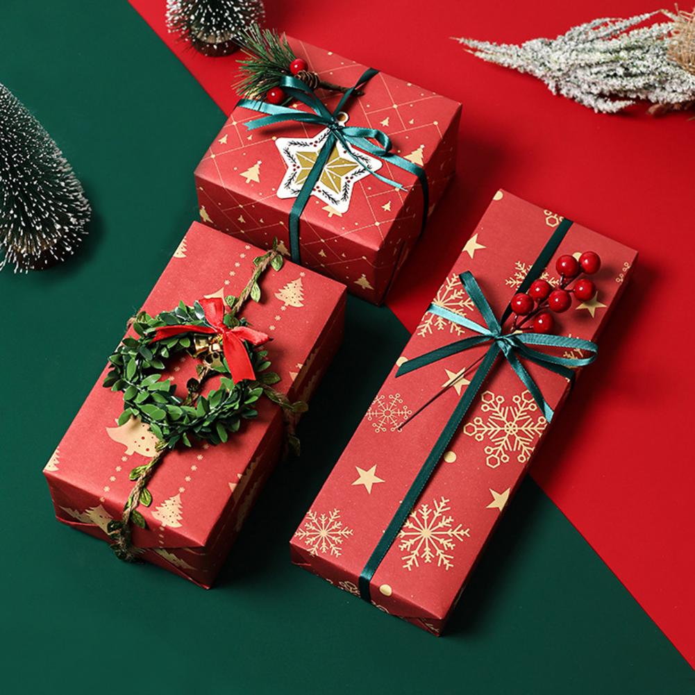 Tear Resistant Smooth Surface Versatile Reverse Christmas Wrapping Paper for Birthday