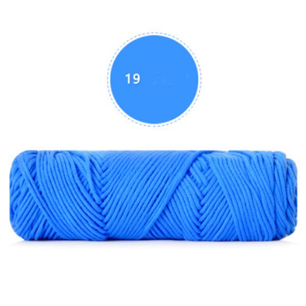 Hilo grueso de algodón suave y seda Natural para tejer bufandas para amantes, jerséis, tejer ganchillo de lana, hilo de tejer 100g/pzs: 19