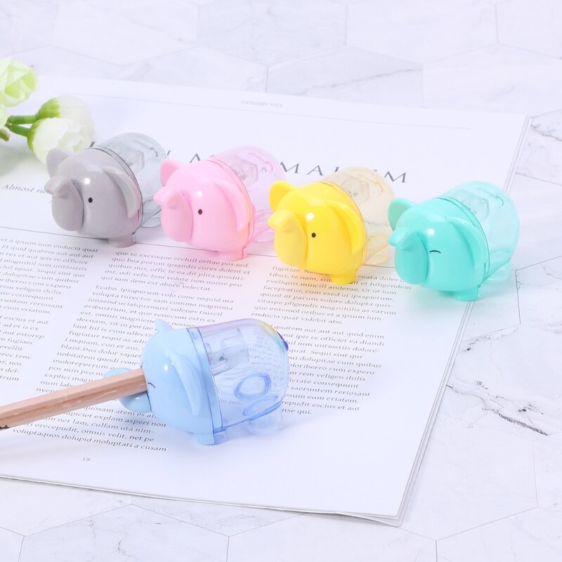 Taille-crayon éléphant dessin animé Kawaii, fournitures scolaires et de bureau, papeterie Q6PA