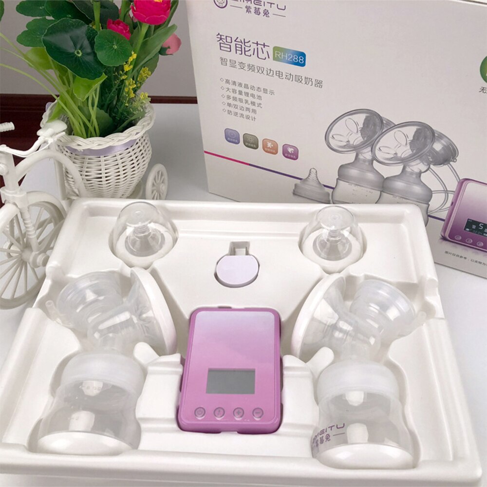 Milk Pump Electric Breast Pump Silicone Rechargeable Mute Milker Cleanable and Portable Breast Milk Pump for Postpartum Mother