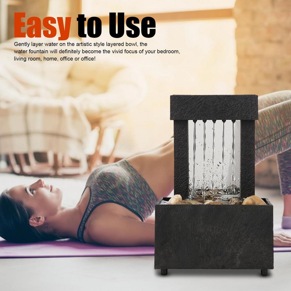 drinnen Brunnen Dekorative LED-beleuchtung Schreibtisch Brunnen Brunnen Wasser Ornamente Mit Steine Feng Shui Rad Becken # DAS