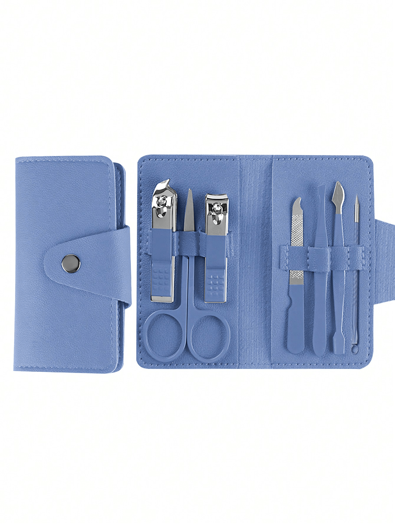 Manicure Set Nail Clippers Pedicure Kit, Stainless Steel Nail Care Tools Grooming Kit with Luxurious Travel Leather: WHITE