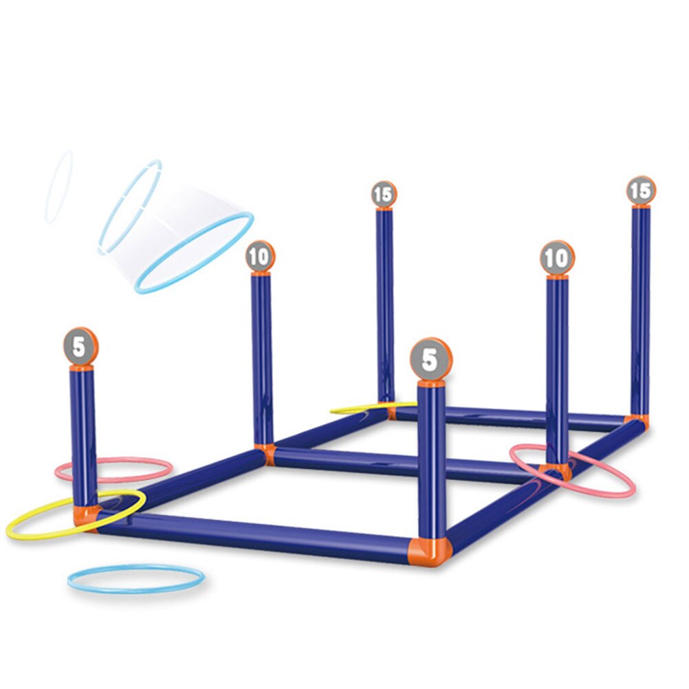 1 set 2- in -1 football net door children's ring toss game outdoor sports net for children