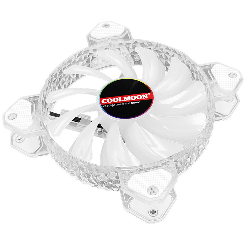 COOLMOON 12cm 4PIN 12V Cooling Fan for Desktop Chassis CPU PWM 3PIN Adjust ARGB AURA Radiator Computer Cooler Case Fans