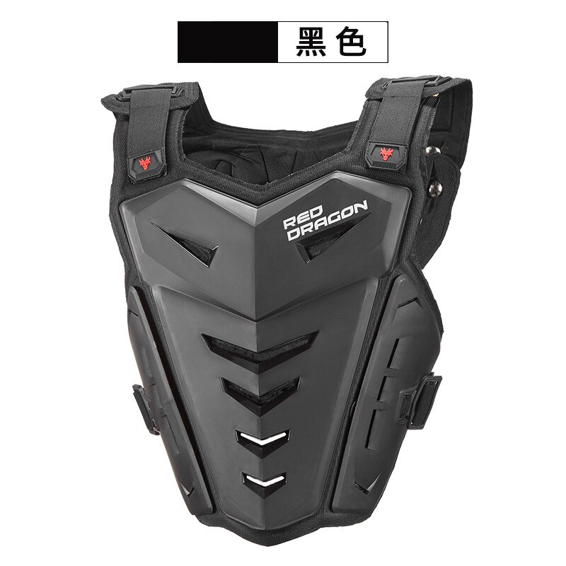 Motorcycle Body Armor Vest Mannen Motocross Riding Jas Motor Protector Off-Road Racing Borst Terug Protector Beschermende Gear: Black Vest